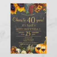 Cheers to 40 years fall rustic 40th birthday party
