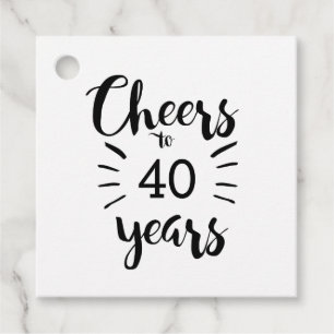 Cheers to 40 Years Favour Tags