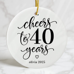 Cheers to 40 Years Milestone Birthday Ornament