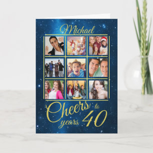 Cheers to 40 Years Photo Template 40th Birthday