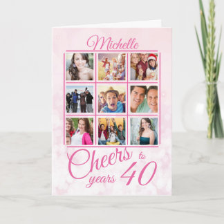 Cheers to 40 Years Photo Template 40th Birthday