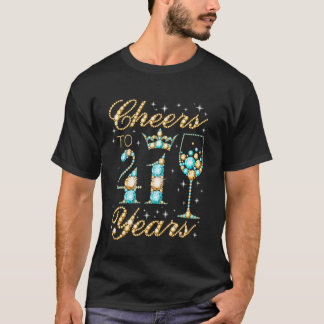 Cheers to 41 Years 41st Birthday Party Woman Princ T-Shirt