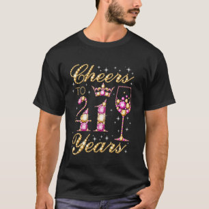 Cheers to 41 Years 41st Birthday Party Woman Princ T-Shirt