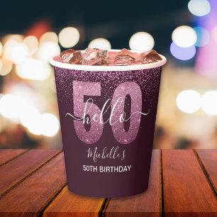 Cheers to 50! – A Sparkling Modern Celebration Paper Cups