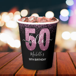 Cheers to 50! – A Sparkling Modern Celebration Paper Cups
