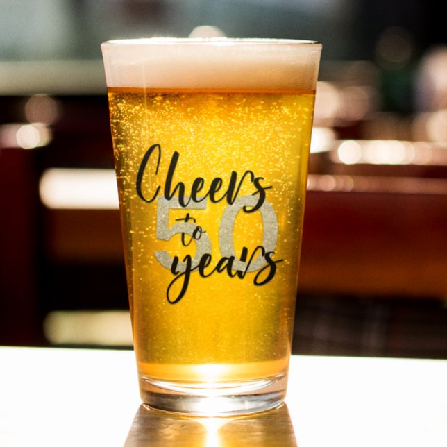 Cheers to 50 Years 50th Birthday party Glass (Creator Uploaded)