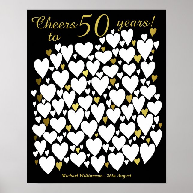 Cheers To 50 Years - 50th Birthday Poster (Front)