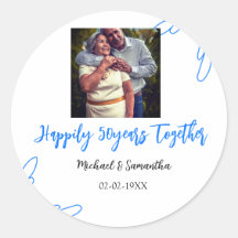 cheers to 50 years anniversary blue leaf photo nam