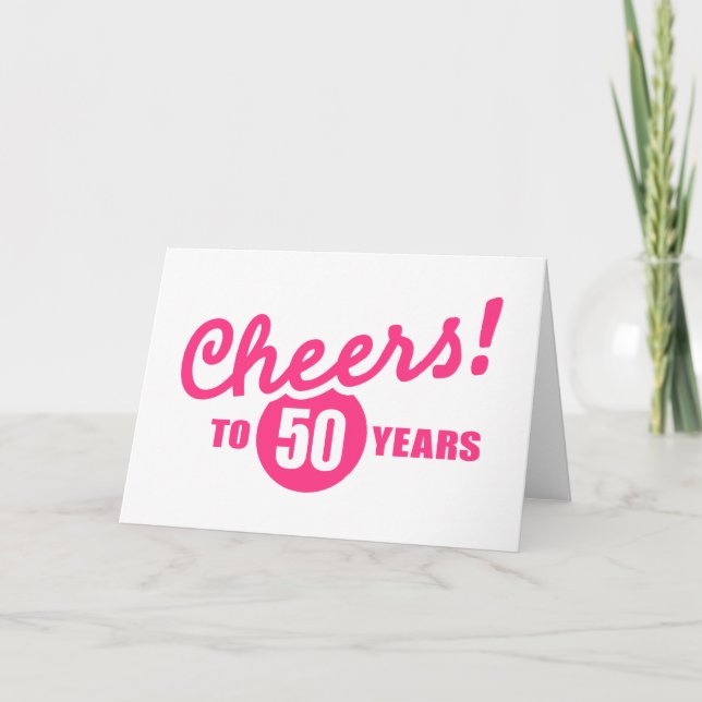 Cheers to 50 years birthday card (Front)