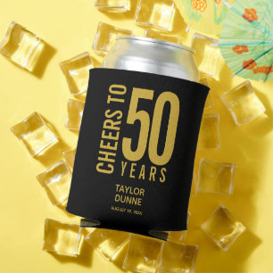 Cheers to 50 Years Birthday Celebration Can Cooler