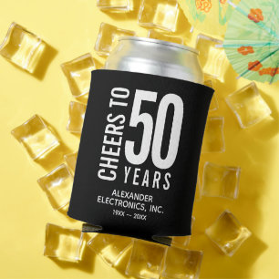 Cheers to 50 Years Black Business Anniversary Can Cooler