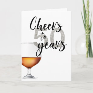 Cheers to 50 Years Brandy Silver Card