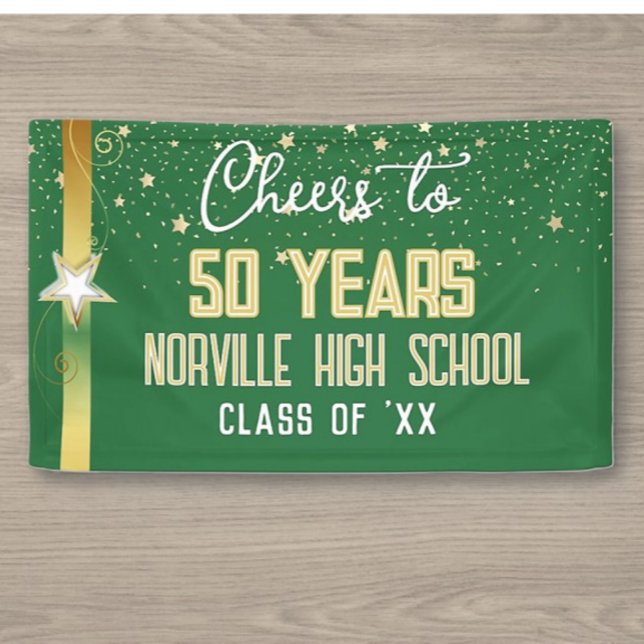 CHEERS to 50 Years! CUSTOM Class Reunion banner (Creator Uploaded)
