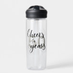 Cheers to 50 Years Glitter 50th Birthday   Water Bottle<br><div class="desc">This design was created though digital art. It may be personalised in the area provide or customising by choosing the click to customise further option and changing the name, initials or words. You may also change the text colour and style or delete the text for an image only design. Contact...</div>