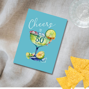 Cheers to 50 Years Milestone Birthday  Invitation
