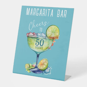 Cheers to 50 Years Milestone Birthday  Pedestal Sign