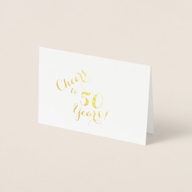 Cheers to 50 Years Mini Card (Front)