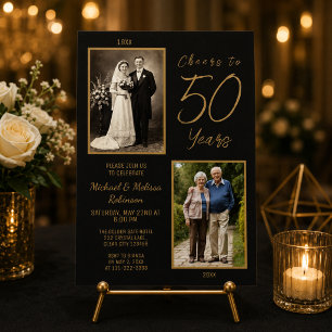 Cheers to 50 Years Photo Invitation
