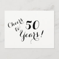 Cheers to 50 Years Response Post Card