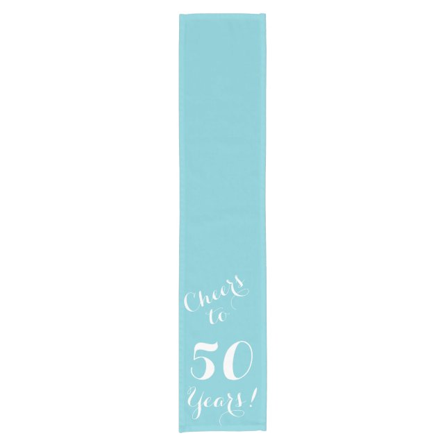 Cheers to 50 Years Table Runner (Front)