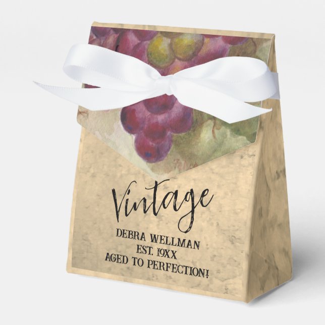 Cheers to 50 Years Vintage Favour Box (Front Side)