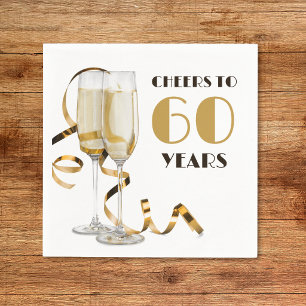 Cheers to 60 Years Milestone Birthday Napkin