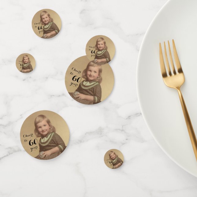Cheers to 60 Years! Photo Confetti (Group)