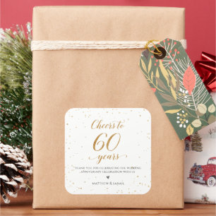 Cheers to 60 Years Stickers Gift Labels - GAC360