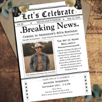 Cheers to 80! Newspaper Birthday