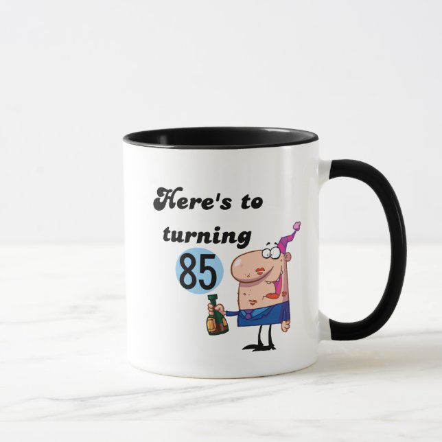 Cheers to 85 Birthday Tshirts and Gifts Mug (Right)