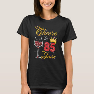 Cheers to 85 Years 1938 85th Birthday Wine Diamond T-Shirt
