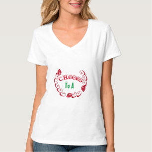 Cheers to A Bright New Year Elegant Personalise T-Shirt