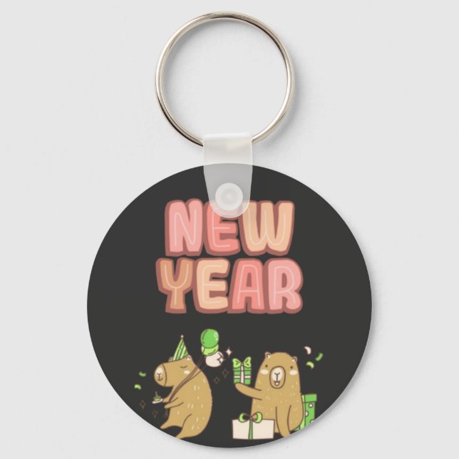 Cheers to a Fresh Start! Key Ring (Front)