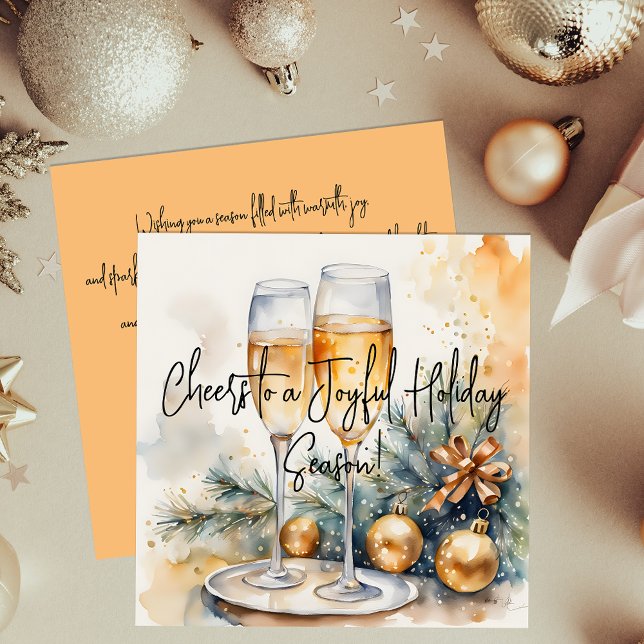 Cheers to a Joyful Holiday Season! Greeting Card (Creator Uploaded)