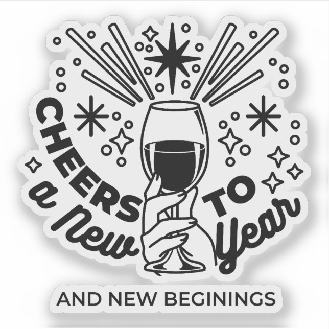 Cheers to a New Year Celebration Design (Front)