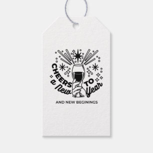 Cheers to a New Year Celebration Design Gift Tags