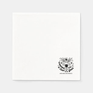 Cheers to a New Year Celebration Design Napkin