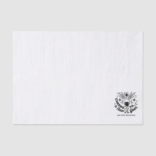 Cheers to a New Year Celebration Design Tissue Paper (Front)