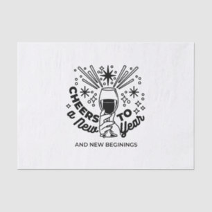 Cheers to a New Year Celebration Design Tissue Paper