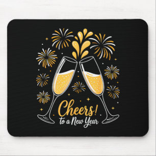Cheers To A New Year Eve Party Countdown Happy New Mouse Pad