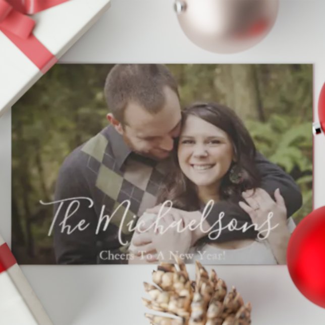 Cheers To A New Year Photo Holiday Card (Creator Uploaded)