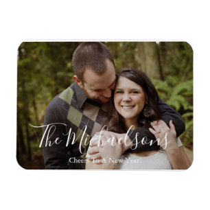Cheers To A New Year Photo Holiday Magnet