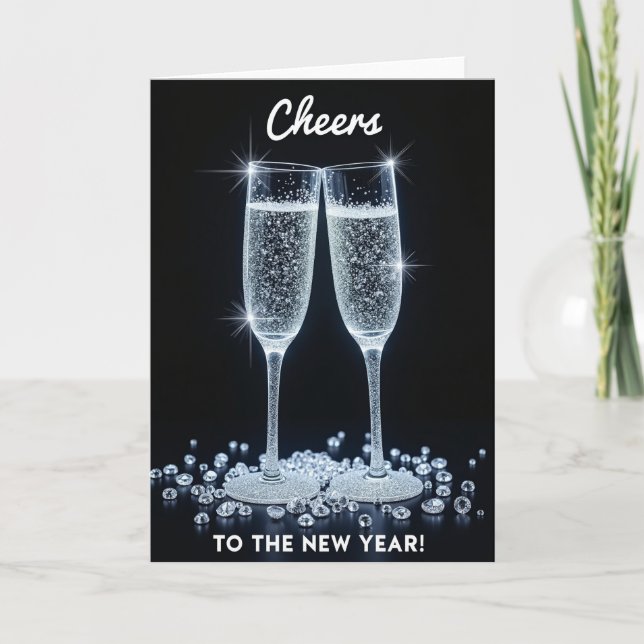 Cheers To A Sparkling Start Card (Front)