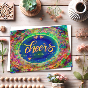 Cheers to Another Year Boho Happy Birthday Card