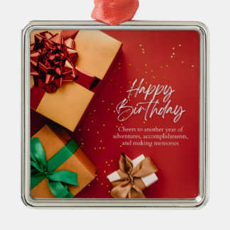 Cheers to Another Year Metal Tree Decoration