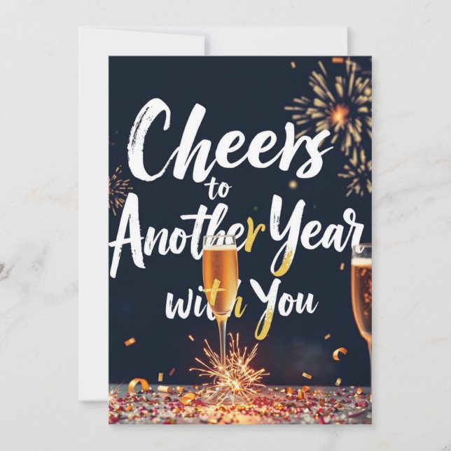 Cheers to Another Year with You New Year Card (Front)