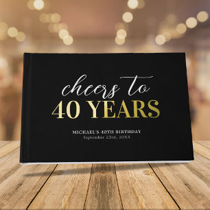 Cheers to Any Age Birthday Party Guest Book