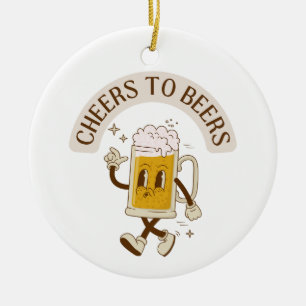 Cheers to Beers T-Shirt T-Shirt Ceramic Tree Decoration