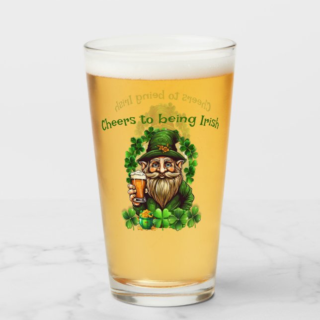 Cheers to Being Irish Drinking Glass (Front Filled)