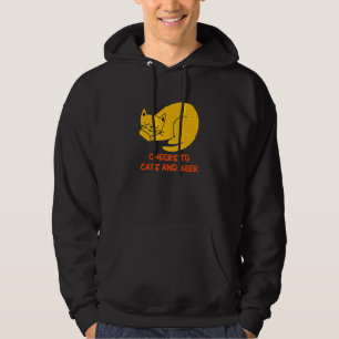 Cheers to Cats and Beer Cat   Party Kitten Reunion Hoodie